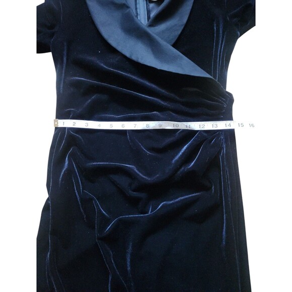 Vintage Tadashi Velvet Formal Dress Womens S Black Wedding Guest Sophisticated - Picture 7 of 9